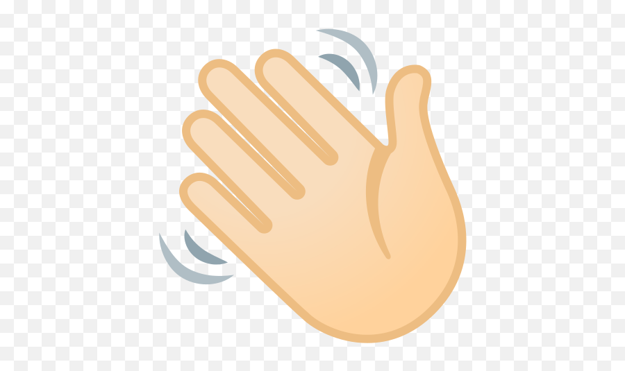 Waving Hand Light Skin Tone Emoji - Mano Che Saluta Emoji,Emoji Skin Tone Android