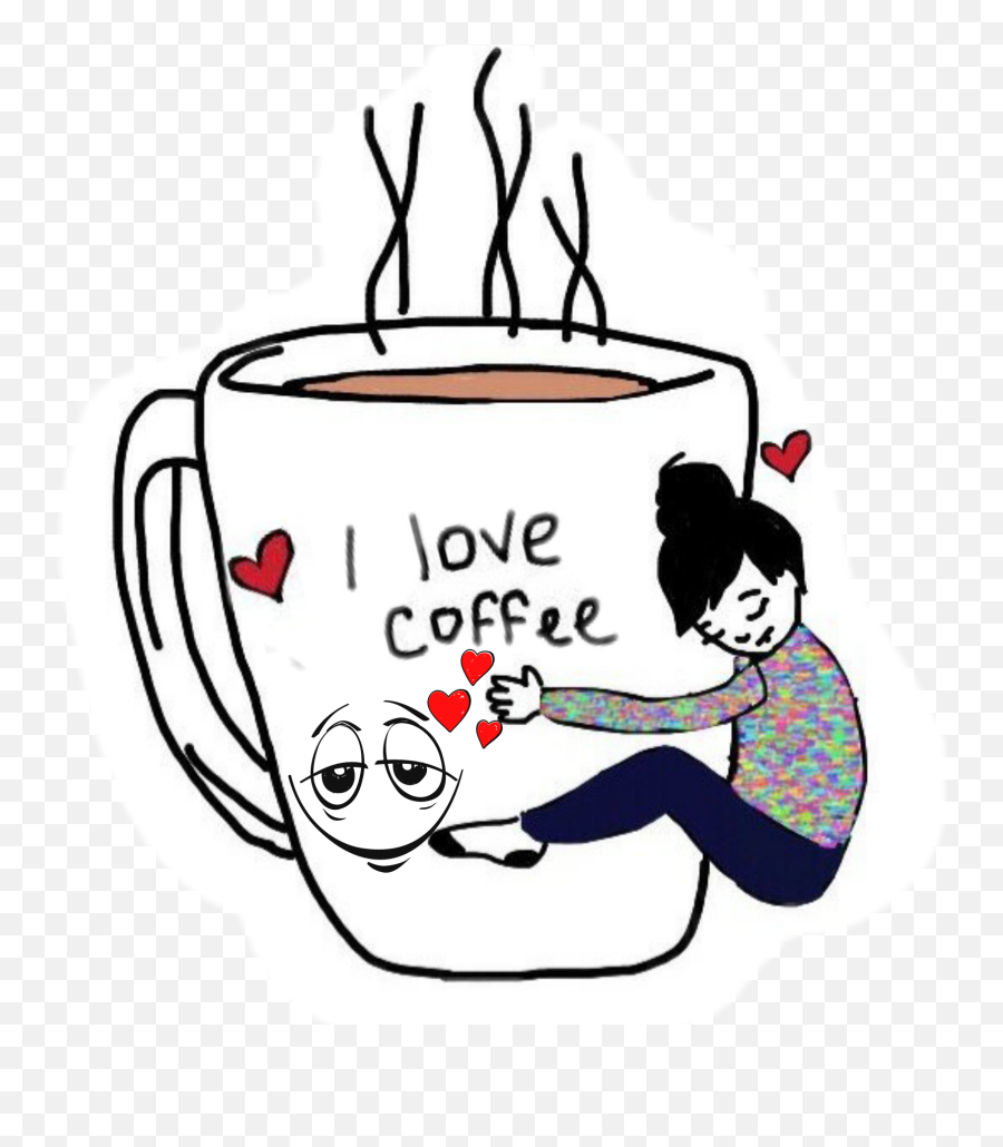 Cup Love Coffee Lovers Hug Red Sticker By Lc3990805 - Serveware Emoji,Red Cup Emoji