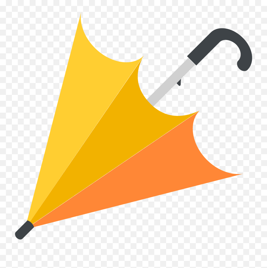 Closed Umbrella - Close Orange Umbrella Clipart Emoji,Umbrella Emoji