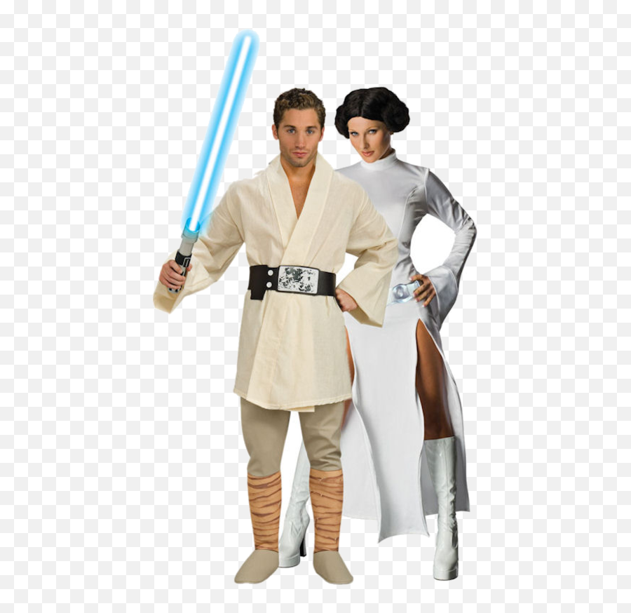Luke Skywalker Png - Princess Leia And Luke Costume Luke Skywalker Costume Adult Emoji,Emoji Adult Halloween Costumes