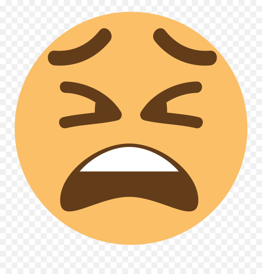 Tired Face Emoji Clipart - Happy,Tired Emoji