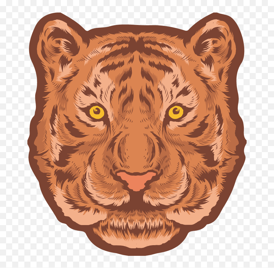 Tiger Emblem Animal Mat - Big Emoji,Panda Emoticon Face Character Print Tank Top