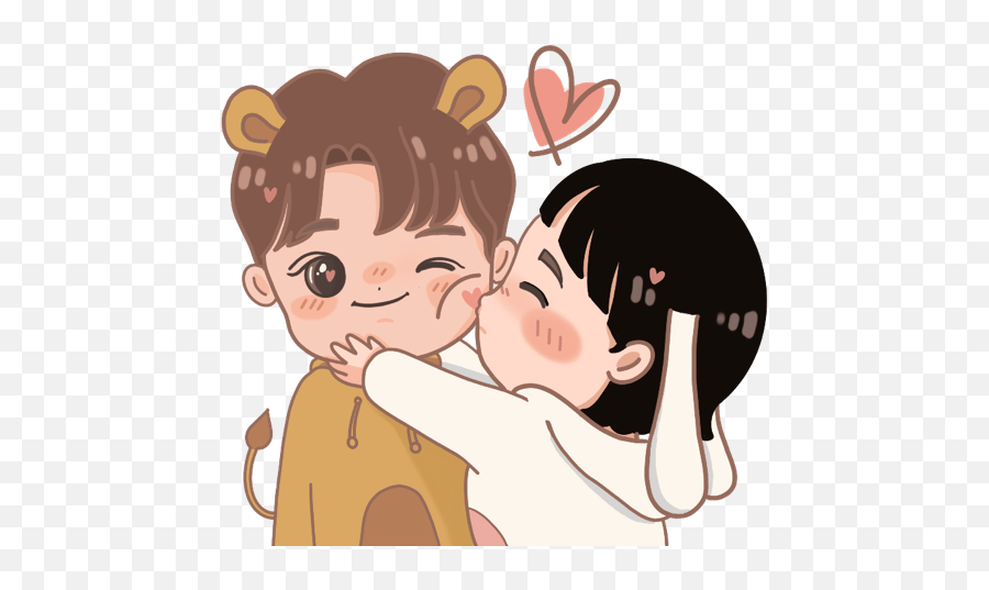 Tkem Chibi - Kiss Emoji,Meme Emoticons Hug