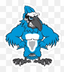 Buff Blue Jay Mascot Sticker - Fictional Character Emoji,Buff Emoji