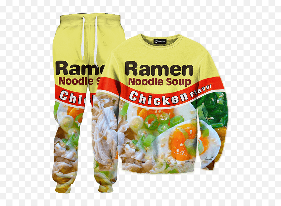 Chicken Ramen Tracksuit - Ramen Noodle Joggers Emoji,Ramen Emoji