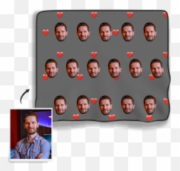 Custom Blankets Personalized Photo Blankets Face Photo Blanket - Blanket Emoji,Emotions Face Cut Outs
