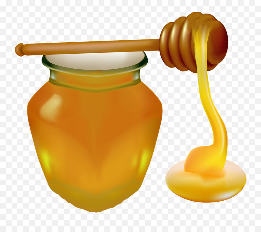 Honey Jar Honey Spoon Food Detox Sweet Glass Clipart - Full Emoji,What Is Emoji Honey And Face