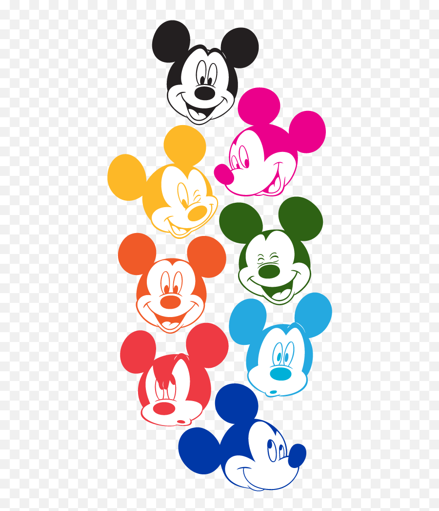 Mickey Mouse - Mickey Mouse Face Colorful Emoji,Mickey Mouse Emoji Android