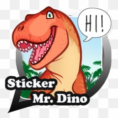 Cute Dino Sticker Kawaii For - Dinosaur Sticker Whatsapp Emoji,Dino Emoji