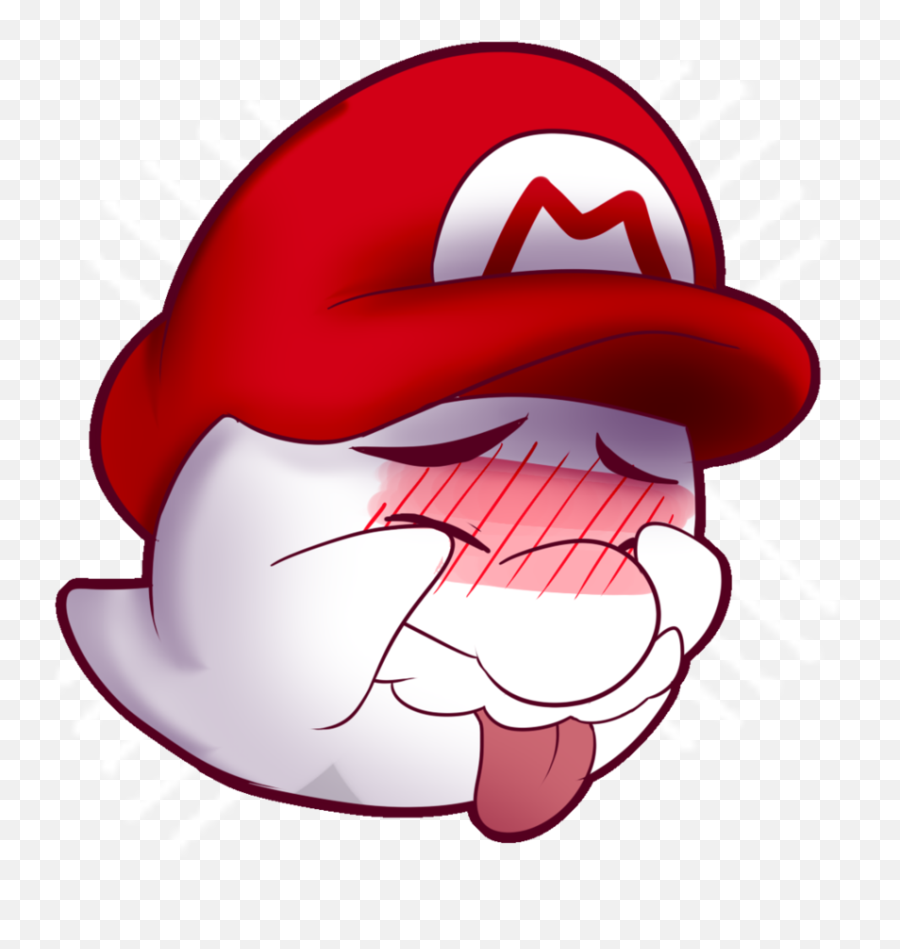 Super Mario Bros - Shy Boo Mario Emoji,Mario Bros Emoji