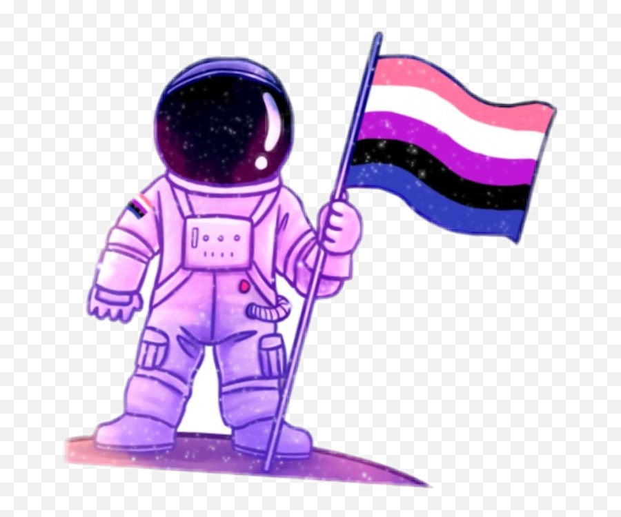 Genderfluid Pride Fluid Gender Lgbtq Sticker By Alex - Non Binary Sticker Flag Astronaut Emoji,Genderfluid Emoji