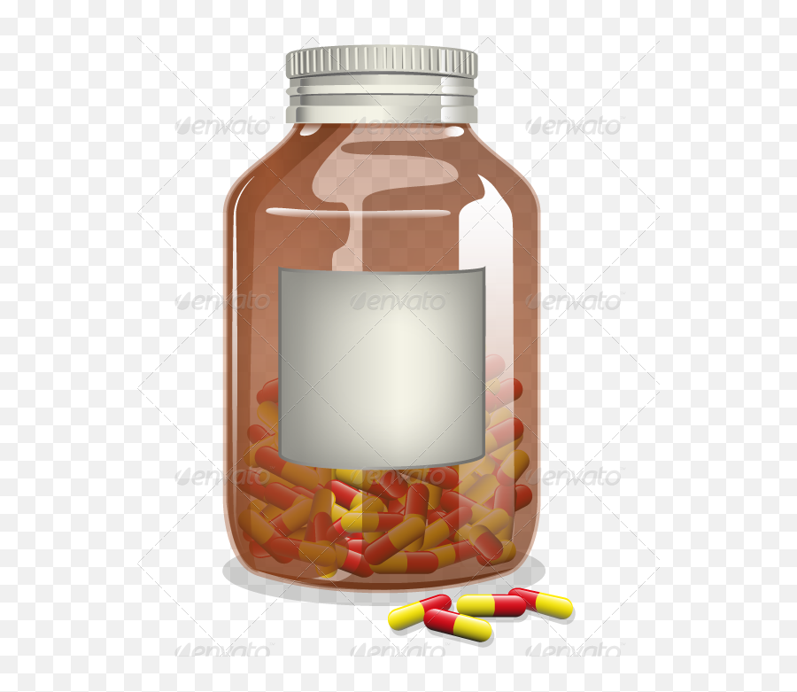 Glass Bottle Pharmaceutical Drug Flavor - Pill Emoji,Pill Emoji Transparent