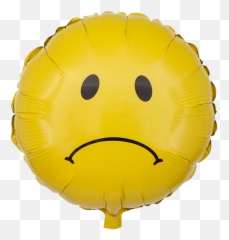 Sadness Balloon Face Smiley - Sad Face Balloon Png Emoji,Emoticon Balloons