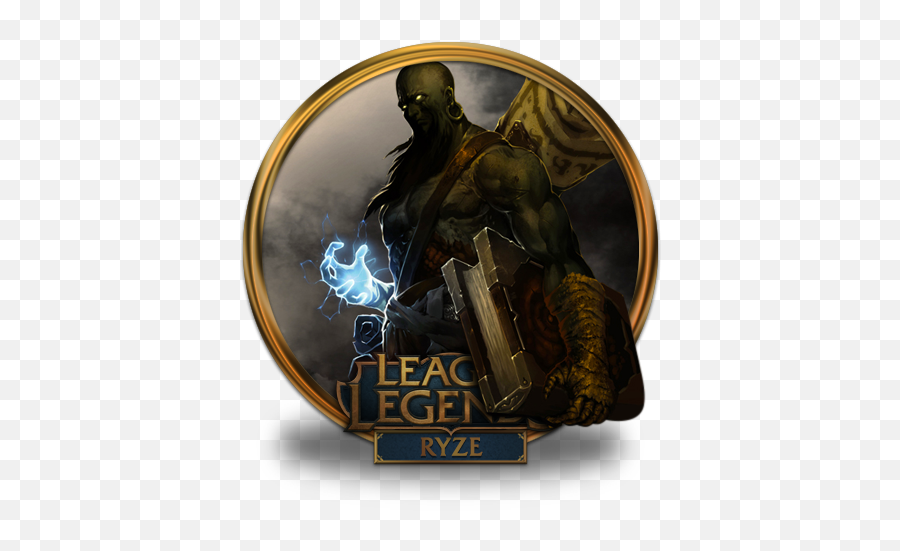 Ryze Zombie Free Icon Of League Of Legends Gold Border Icons - League Of Legends Ryze Icon Emoji,Gnar Emoji