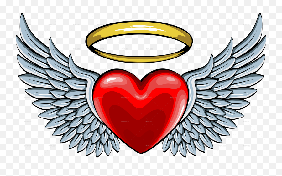 Emoji Heart Emoji Easy Drawings For Kids - Novocomtop Heart With Angel Wings,How To Draw Heart Emojis