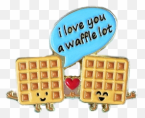 Pin Waffles Sticker - Enamel Pin Waffle Emoji,Emoji Waffle Maker