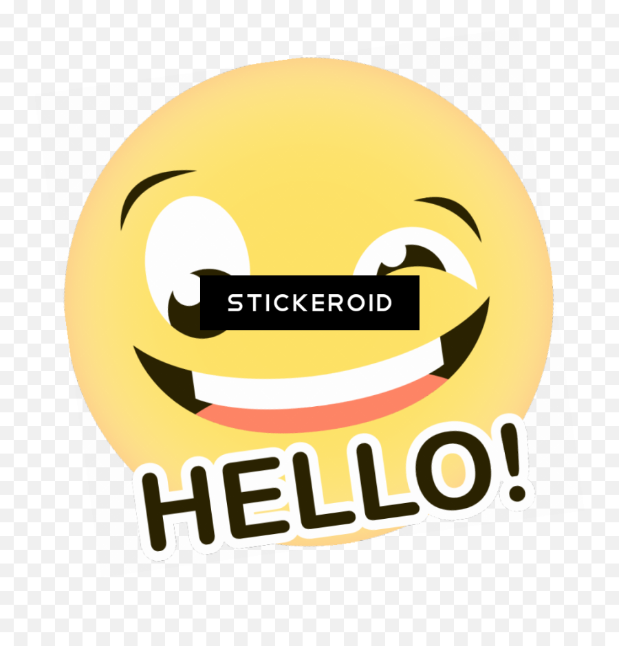 Download Hello Emoji - Smiley Full Size Png Image Pngkit Happy,Smiley Moon Emoji