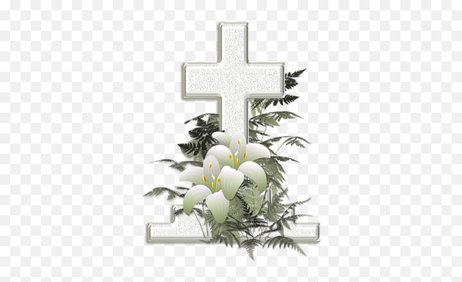 Easter Cross - Transparant Background Cross And Flower Clipart Emoji,Easter Cross Emojis