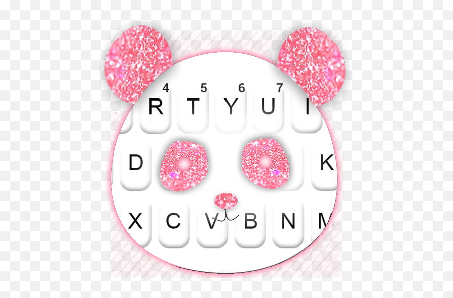 2021 Glitter Pink Panda Keyboard Theme Pc Android App - Nova Ivi Fertility Emoji,Queen Emoji Copy And Paste