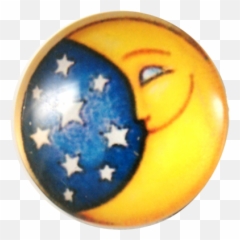 Midnight Moon - Glass Happy Emoji,Moon Fb Emoticon