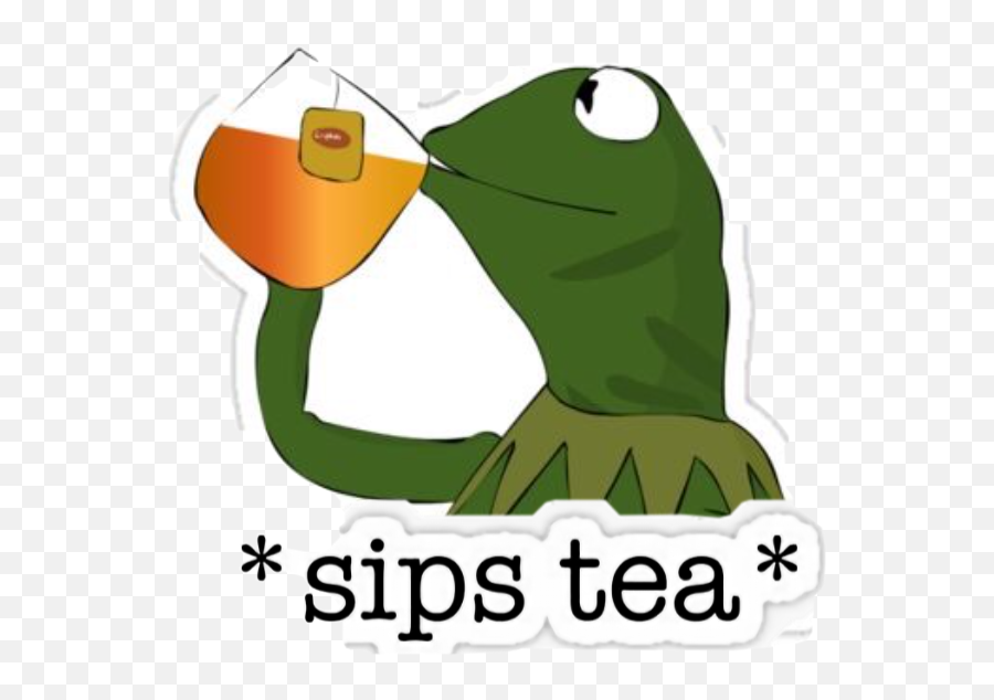 Sipstea Sticker - American Bullfrog Emoji,Frog Sipping Tea Emoji