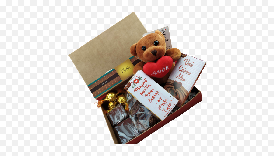 Chocolates Sortidos Com Pelúcia Amor Com Coração - Soft Emoji,Caracter Coração Emotion