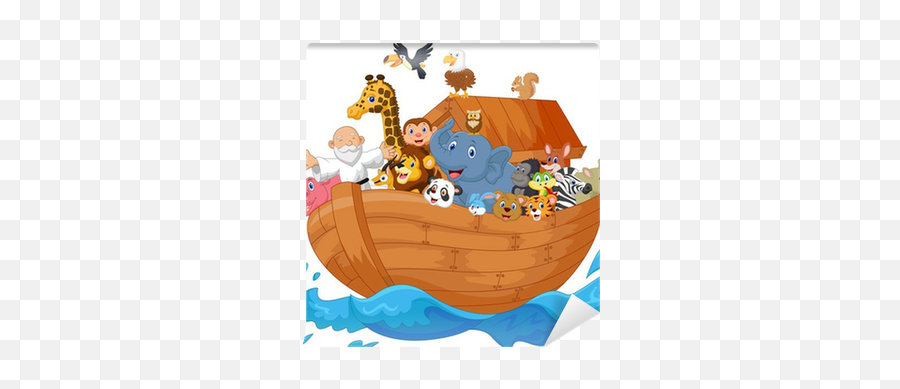 Noah Ark Cartoon Wall Mural U2022 Pixers - We Live To Change Noahs Ark Clipart Emoji,Microphone Emoji Ark