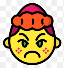 Free Icon Angry - Kiss Emoji With Hair,Angry Flower Emoticon