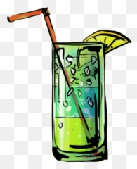 Yellowglassgreen - Mojito Clipart Png Transparent Png Emoji,Emoticon Drinkinig Glasses