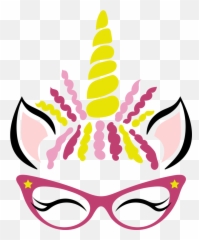 Customizable Unicorn Face Vinyl Decals - Unicorn Face With Glasses Svg Emoji,Unicorn Face Emoji