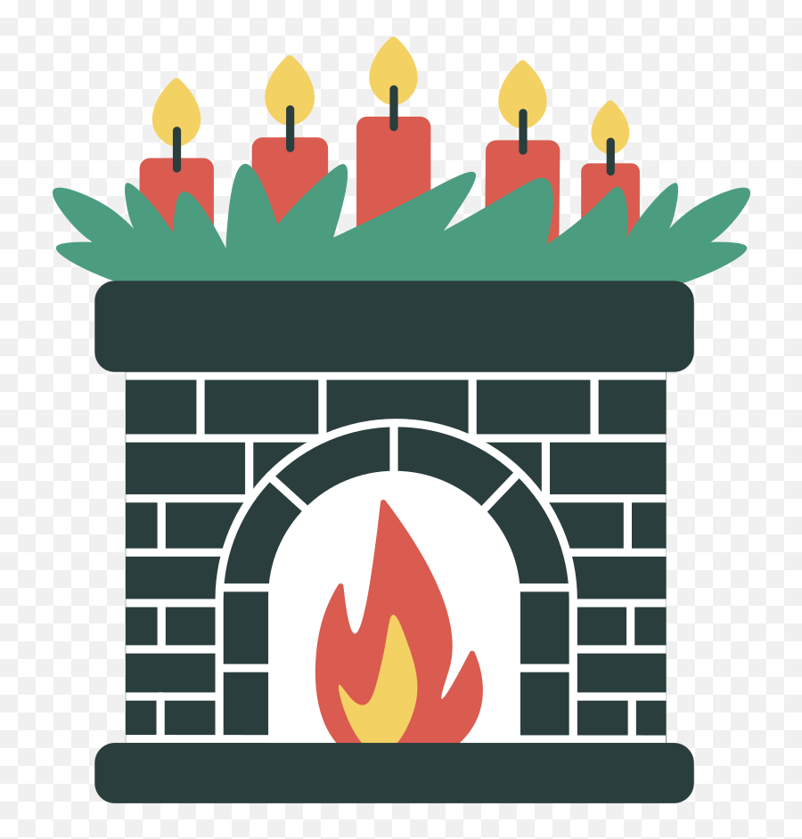Style Fireplace In Christmas Decorations Vector Images In Emoji,Fireplace Emojis