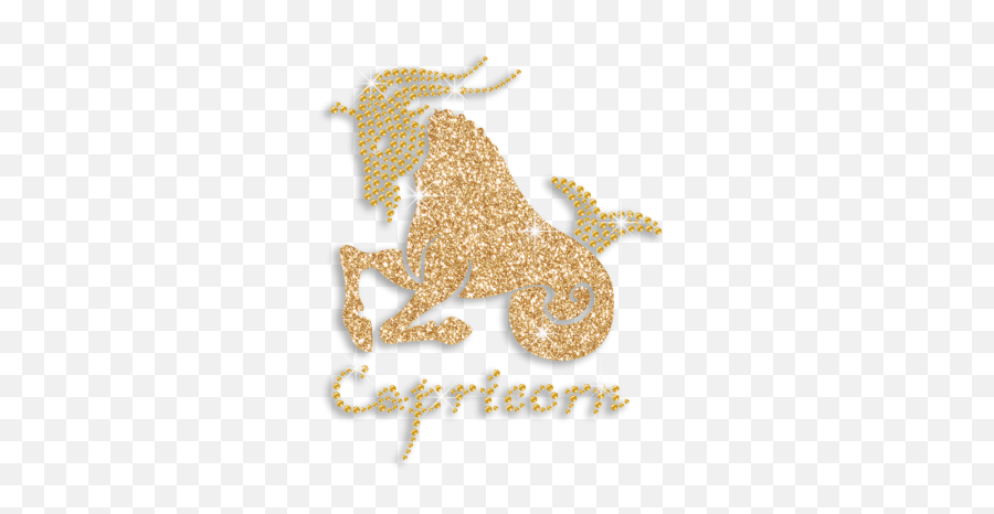 Cool Capricorn Symbol Iron - On Rhinestone Motif Emoji,Capricorn Creator Emotion