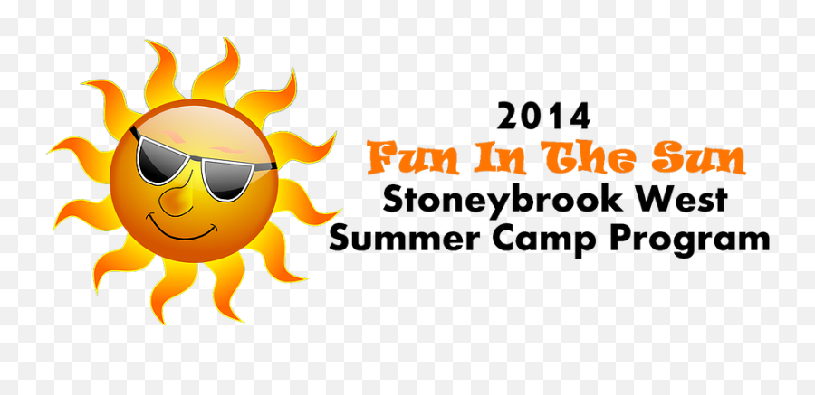 Stoneybrook West 2014 Kidu0027s Fun In The Sun Summer Camp Staff - Summer Sun Clip Art Emoji,Sun Emoticon Text