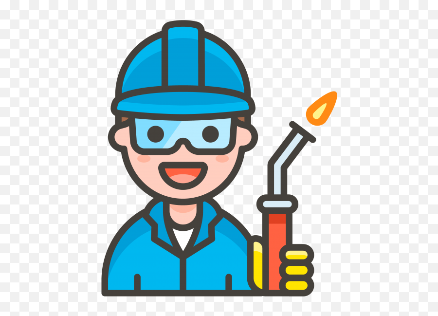 Download Man Worker Emoji - Cartoon Images Of Factory Workers,Torch Emoji