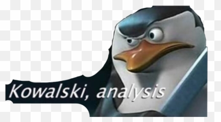 Penguin Sticker - Kowalski Analysis Meme Emoji,How To Make A Penguin Emoji