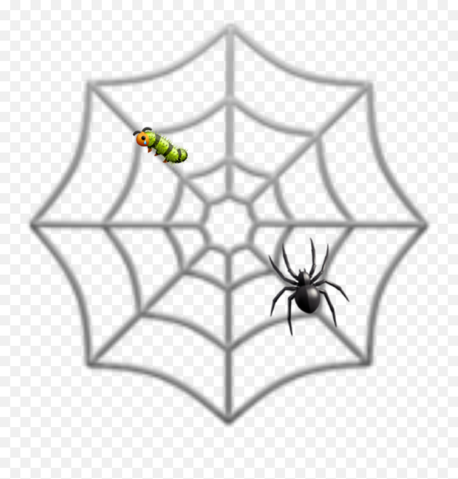 Spiderweb Emoji Transparent Cartoon - Simple Spider Web Drawing,Spider Emoji