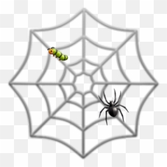 Spiderweb Emoji Transparent Cartoon - Simple Spider Web Drawing,Spider Emoji