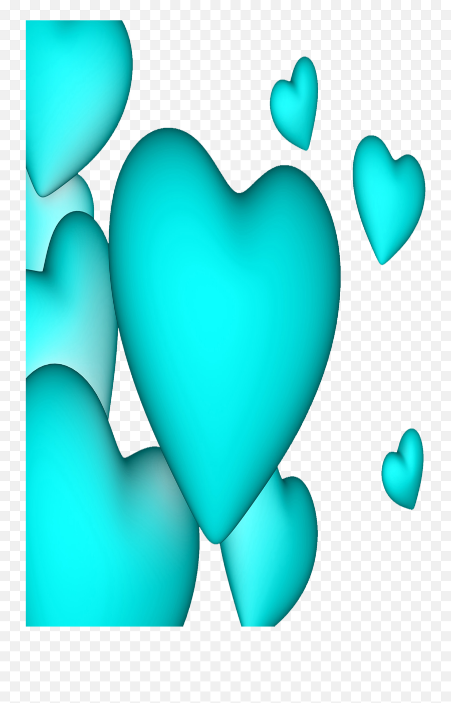 Mq Blue Heart Hearts Borders Border Sticker By Marras - Girly Emoji,Heart Emoji Border
