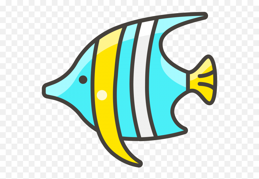Tropical Fish Emoji Icon - Clipart Cute Cartoon Fish,Pufferfish Emoji