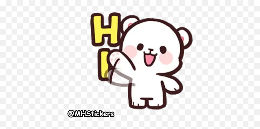 Stickers Cute Whatsapp - Cute Bear Sticker Emoji,Nico Nico Nii Emoji