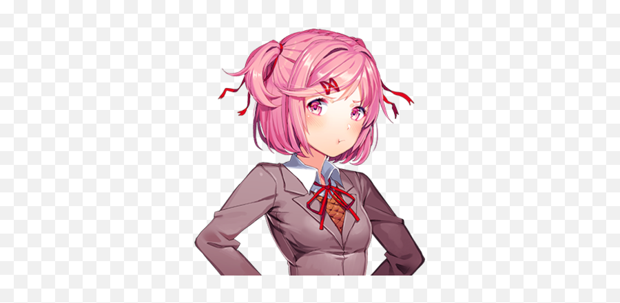 The First Fictional Character You Think - Doki Doki Literature Club Natsuki Emoji,Character Emotion In A Rose For Emily