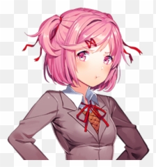 The First Fictional Character You Think - Doki Doki Literature Club Natsuki Emoji,Character Emotion In A Rose For Emily