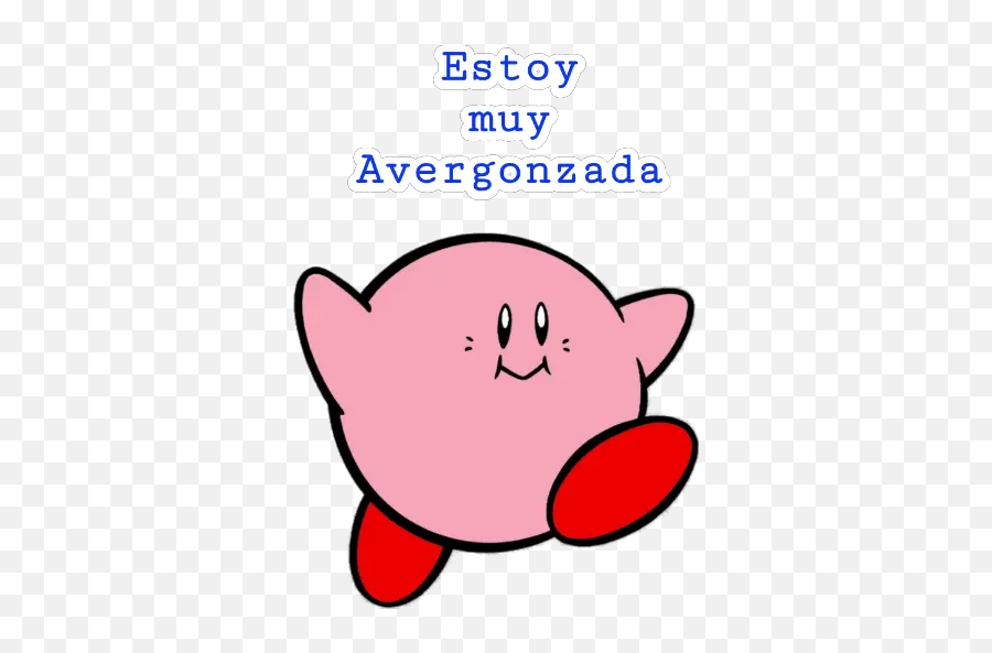 Kirby Stickers Para Whatsapp - Nintendo Kirby Emoji,Emojis En Avergonzada