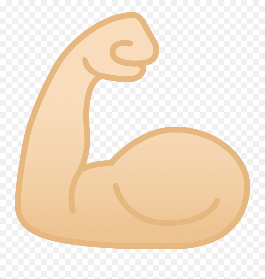 Flexed Biceps Light Skin Tone Emoji - Emoji De Brazo Fuerte,Emoji Skin Tone Android