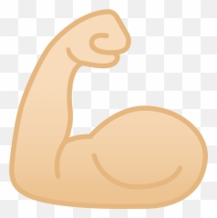 Flexed Biceps Light Skin Tone Emoji - Emoji De Brazo Fuerte,Emoji Skin Tone Android