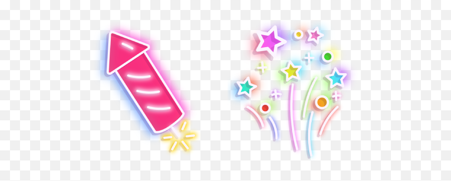 Neon Firework - Neon Fireworks Emoji,Google Hangouts Easter Bunny Emoticons