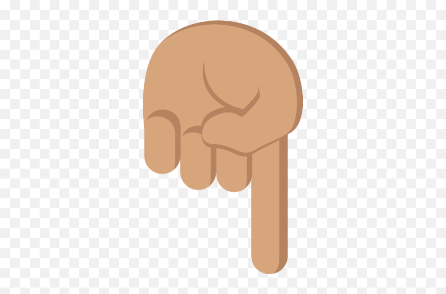 Left Hand Pointing Down Medium Skin - Fist Emoji,Emojis Pointing Down