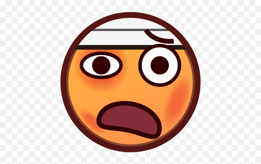 Face With Head - Head Bandage Emoji,Upside Down Face Emoji