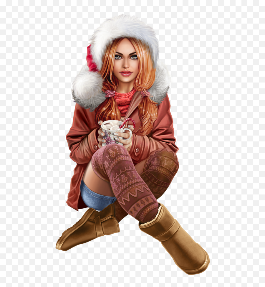 Christmas Pictures - Fictional Character Emoji,Sexy Ms. Santa With Emoticon