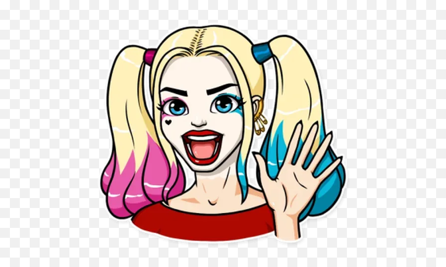 Harley Quinn Whatsapp Stickers - Stickers De Harley Quinn Emoji,The Emojis Harley Quinn Drawings